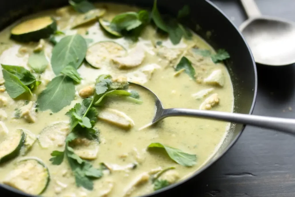 Secret délice thaï: poulet au curry vert irrésistible 2 poulet au curry vert
